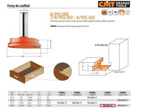 CMT FREZ DO SZUFLAD HM D=50,8 I=12,7 S=12