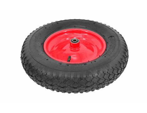 AWTOOLS KOŁO DO TACZKI PNEUMATYCZNE 400 FELGA METAL, ŁOŻYSKO+OŚ, 2 WARSTWY, 2 ATM