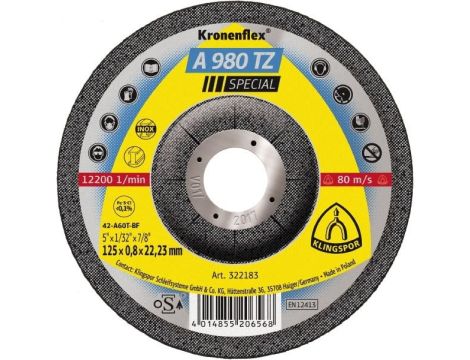 KLINGSPOR TARCZA DO CIĘCIA METALU 125mm x 0,8mm x 22,2mm  A980 TZ Special - 2