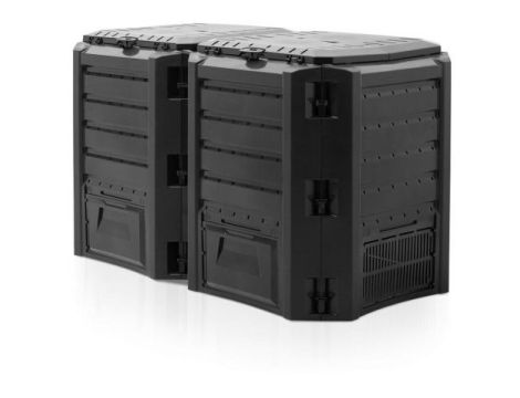 PROSPERPLAST KOMPOSTOWNIK  800L CZARNY MODULE 2-SEGMENTY 1350 x 719 x 826mm