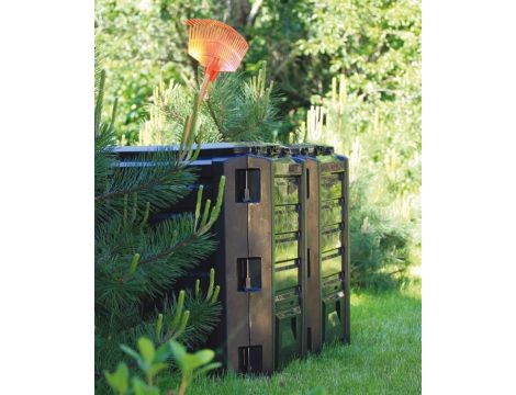 PROSPERPLAST KOMPOSTOWNIK  800L CZARNY MODULE 2-SEGMENTY 1350 x 719 x 826mm - 2