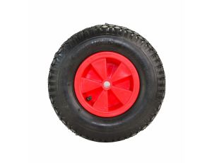 AWTOOLS KOŁO DO TACZKI OGRODOWEJ PNEUMATYCZNE 300mm PLASTIKOWA FELGA OPONA 2-PŁÓCIENNA CZERWONE - image 2