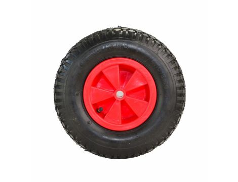 AWTOOLS KOŁO DO TACZKI OGRODOWEJ PNEUMATYCZNE 300mm PLASTIKOWA FELGA OPONA 2-PŁÓCIENNA CZERWONE - 2
