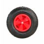 AWTOOLS KOŁO DO TACZKI OGRODOWEJ PNEUMATYCZNE 300mm PLASTIKOWA FELGA OPONA 2-PŁÓCIENNA CZERWONE - 3