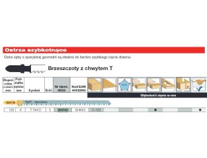 MILWAUKEE BRZESZCZOT DO WYRZYNARKI T744D 155mm KOMPLET - 5szt. DO DREWNA SZYBKIE CIĘCIE