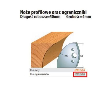 CMT OGRANICZNIKI NOŻY PROFILOWYCH 50mm   691.567