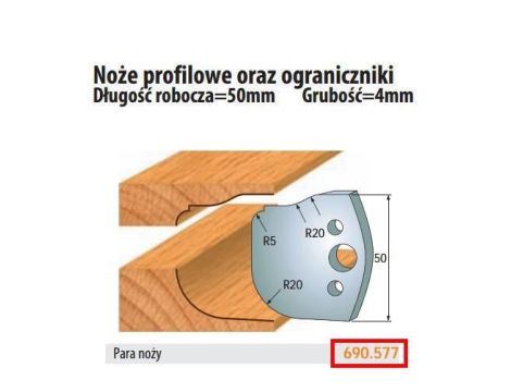 CMT NOŻE PROFILOWE HSS 50x4mm    690.577