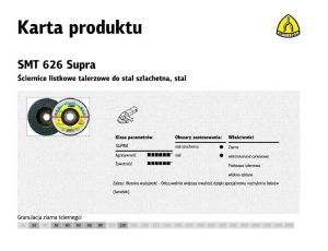 KLINGSPOR ŚCIERNICA LISTKOWA WYPUKŁA SMT626 SUPRA 125mm gr. 60