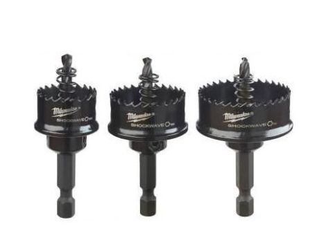 MILWAUKEE ZESTAW OTWORNIC BIMETALOWYCH SHOCKWAVE 3szt. 22/29/35 mm