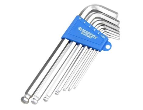 KING TONY KOMPLET IMBUSÓW 1130M - HEX Z KULKĄ DŁUGIE 2,5 - 10mm 7 elem. W UCHWYCIE PLASTIKOWYM