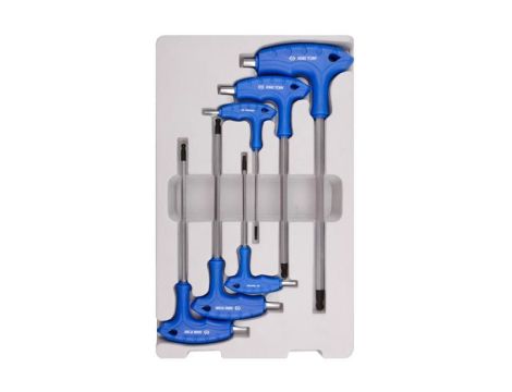 KING TONY KLUCZE IMBUSOWE Z KULĄ TYP  "L"  Z UCHWYTEM KOMPLET 6 elem. 3 - 4 - 5 - 6 - 7 - 8mm