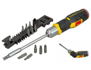 STANLEY WKRĘTAK PISTOLETOWY Z GRZECHOTKĄ + KOŃCÓWKI 12szt.