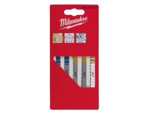 MILWAUKEE BRZESZCZOT DO WYRZYNARKI MIX 5szt. T144D/T101B/T118A/T118B/T111C DREWNO/METAL/PCV