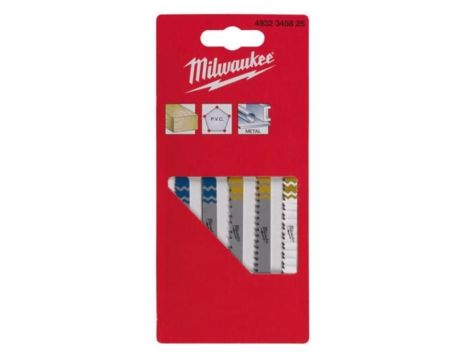 MILWAUKEE BRZESZCZOT DO WYRZYNARKI MIX 5szt. T144D/T101B/T118A/T118B/T111C DREWNO/METAL/PCV