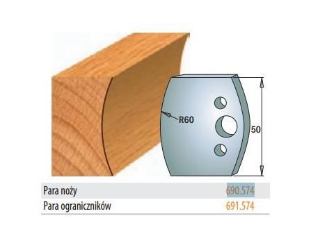 CMT NOŻE PROFILOWE HSS 50x4mm  690.574
