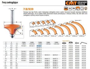 CMT FREZ ZAOKRĄGLAJĄCY HM R= 1,6 D=15,9 I=12,7 S=8%%%