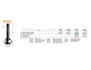 CMT TRZPIEŃ Z BLOKADĄ DO FREZÓW PIŁKOWYCH  S=8 + ŁOŻYSKO