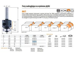 CMT FREZ DO ZAOKRĄGLEŃ HM D=28,6 R=5 I=19,5 S=8 WYMIENNE PŁYTKI