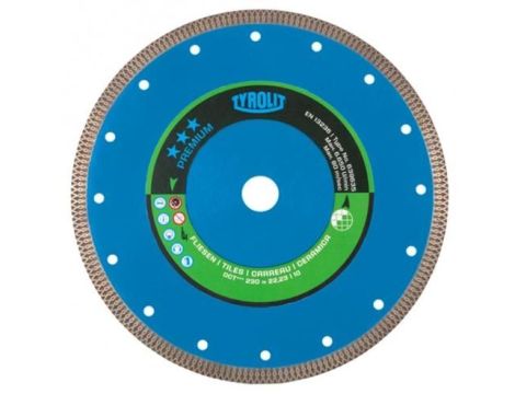 TARCZA DIAMENTOWA TYROLIT DO CERAMIKI / GRESU DCT*** 230 x 1,6 x 25,4mm