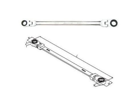 JONNESWAY KLUCZ OCZKOWY PRZEGUBOWY BARDZO DŁUGI 16x18mm Z GRZECHOTKĄ