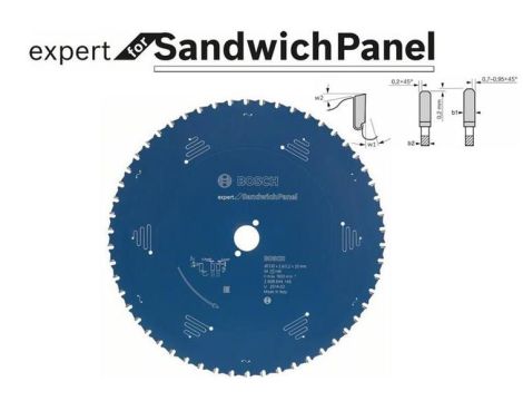 BOSCH PIŁA TARCZOWA EXPERT FOR SANDWICH PANEL 210 x 30mm, 36 ZĘBÓW 2608644142