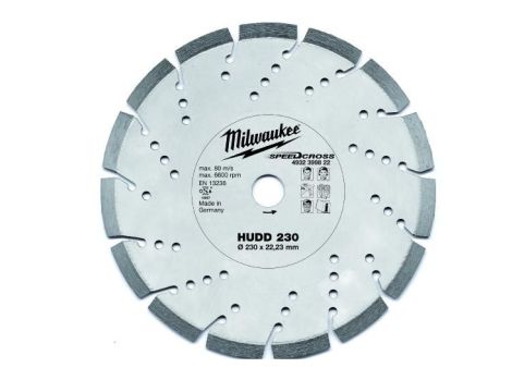 MILWAUKEE TARCZA DIAMENTOWA SEGMENTOWA HUDD 230 x 2,6 x 22,3mm