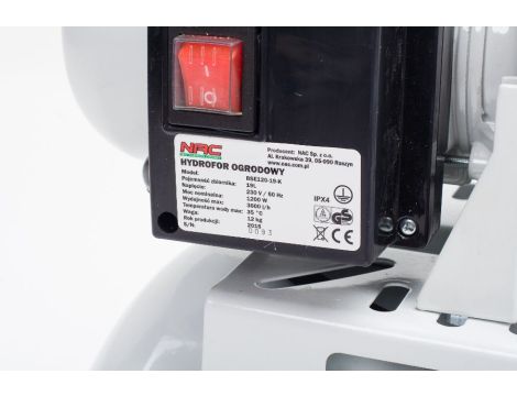 NAC HYDROFOR 1200W ZBIORNIK 19L 3600l/h - 2