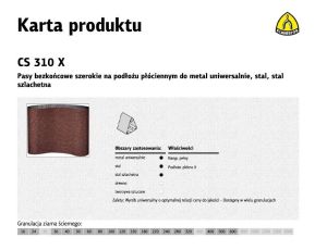 KLINGSPOR PASY BEZKOŃCOWE DO ELEKTRONARZĘDZI CS310X  75mm x 533mm gr. 24 /5szt.