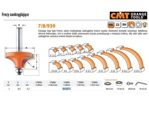 CMT FREZ DO ZAOKRĄGLEŃ HM R= 3 D=18,7 I=12,7 S=8