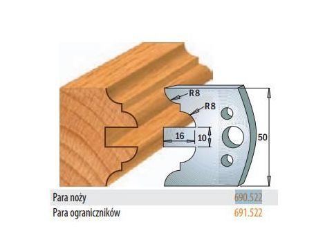 CMT NOŻE PROFILOWE HSS 50x4mm  690.522