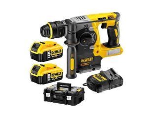 DEWALT MŁOT WIERCĄCO-KUJĄCY SDS-PLUS 18V 2,1J 2 x 5,0Ah XR LI-ION BEZSZCZOTKOWA + UCHWYT DCH274P2T