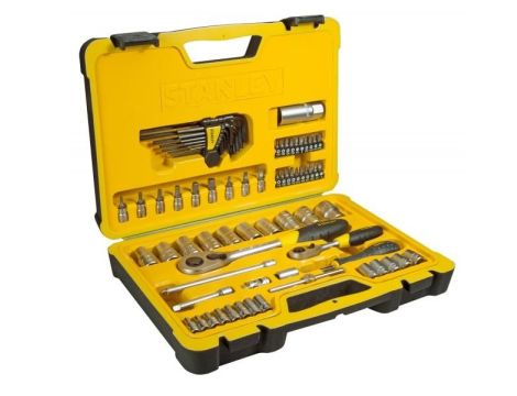 STANLEY ZESTAW  KLUCZY 1/4",1/2" 75 elem.