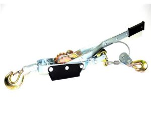 PRZYCIĄGARKA LINOWA RĘCZNA  4 TONY PODWÓJNY MECHANIZM ZAPADKOWY, LINKA2,5m / 6mm