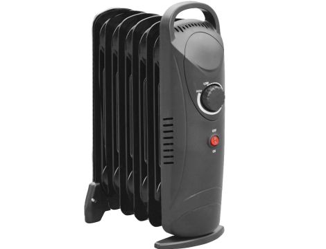 GRZEJNIK OLEJOWY  5-ŻEBEREK 250W/500W CZARNY