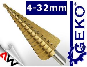 WIERTŁO STOŻKOWE  4-32mm /GEKO