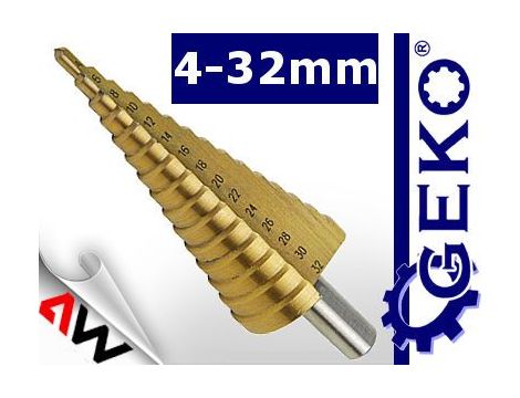 WIERTŁO STOŻKOWE  4-32mm /GEKO - 2