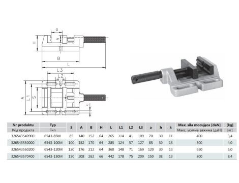 BISON-BIAL IMADŁO MASZYNOWE WIERTARSKIE 150mm 6543 - 2