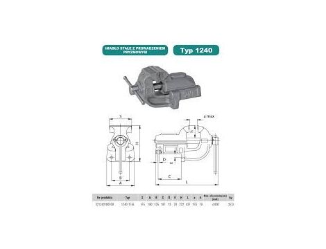 BISON-BIAL IMADŁO STAŁE 100mm TYP 1250-100 - 2