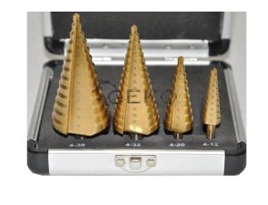 WIERTŁO STOPNIOWE KOMPLET 4szt. 4-39mm