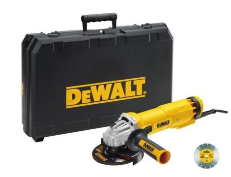 DEWALT SZLIFIERKA KĄTOWA 1200W 125mm WALIZKA + TARCZA DIAMENTOWA DWE4217KD