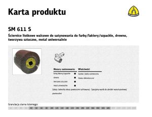 KLINGSPOR ŚCIERNICA WALCOWA DO SATYNOWANIA SM611S 100mm x 100mm x 19mm gr.40