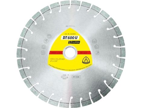 KLINGSPOR TARCZA DIAMENTOWA SEGMENTOWA 125mm x 2,4mm x 22,2mm SUPRA DT600U, BETON ZBROJONY