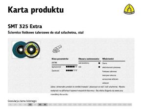 KLINGSPOR ŚCIERNICA LISTKOWA WYPUKŁA SMT325 EXTRA 125mm gr. 80