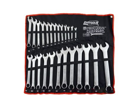 AWTOOLS KLUCZE PŁASKO-OCZKOWE KOMPLET 25elem. /6mm-32mm/