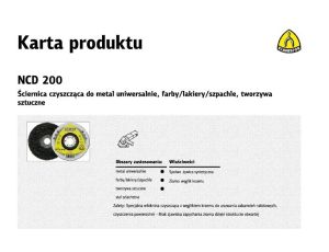 KLINGSPOR ŚCIERNICA CZYSZCZĄCA 125mm  NCD 200