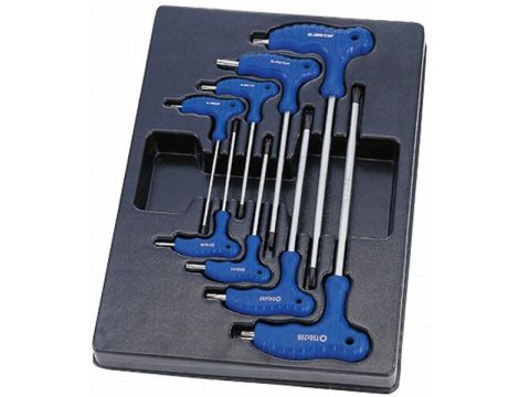 KING TONY KOMPLET IMBUSÓW 8szt.TORX OTWÓR,UCHWYT "L"