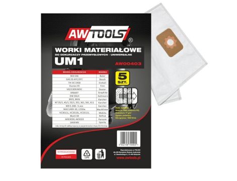 AWTOOLS WORKI Z MIKROWŁÓKNINY kpl.5szt. UM1, GAS35/VC3011L/VC3510L/VC3511L - 2