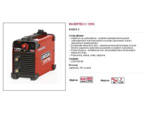 LINCOLN SPAWARKA INWERTOROWA 135S 230V/1 120A W KARTONIE