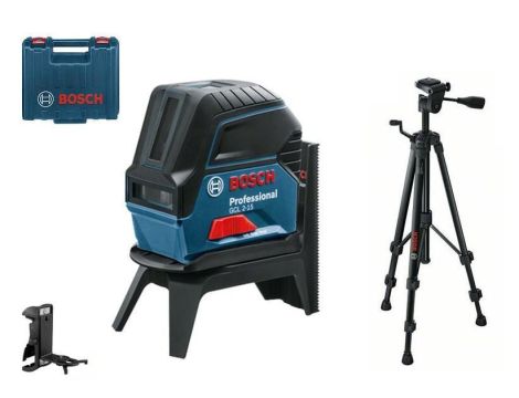 BOSCH LASER KRZYŻOWY GCL 2-15 +UCHWYT RM 1 +ZACISK BM 3 WALIZKA 0601066E02