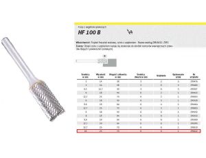 KLINGSPOR FREZ DO METALU HF 100 B FI=16,0x25mm TRZPIEŃ 6mm TYP ZYAS, WALCOWY